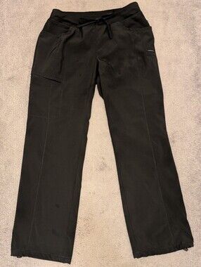 Cherokee Infinity Women's 4 Pocket Stretch Drawstring Scrub Pants Medium Black